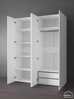 Шкаф Linnea MHR-4PO-2 2050х1600х510 (Белый-М 11.1.1) в Когалыме - kogalym.ok-mebel.com | фото 5
