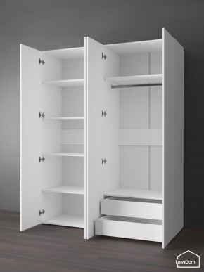 Шкаф Linnea MHR-4PO-2 2050х1600х510 (Белый-М 11.1.1) в Когалыме - kogalym.ok-mebel.com | фото 6