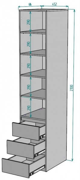 Шкаф Мальта H161 в Когалыме - kogalym.ok-mebel.com | фото 2