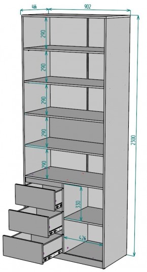 Шкаф Мальта H191 в Когалыме - kogalym.ok-mebel.com | фото 2