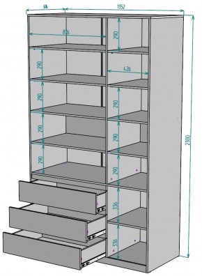 Шкаф Мальта H211 в Когалыме - kogalym.ok-mebel.com | фото 2