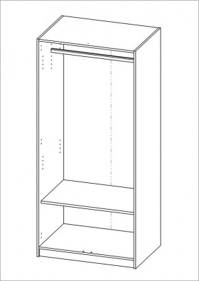 Шкаф ОРИОН двухдверный, цвет Дуб Венге в Когалыме - kogalym.ok-mebel.com | фото 2