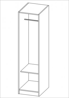 Шкаф ОРИОН однодверный, цвет Дуб Венге в Когалыме - kogalym.ok-mebel.com | фото 2