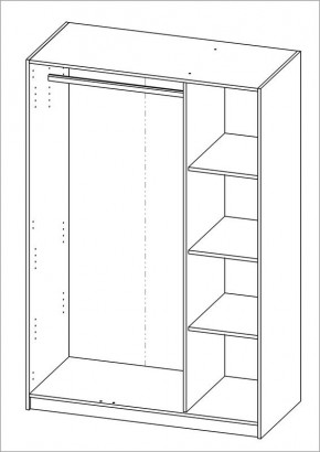 Шкаф ОРИОН трехдверный, цвет Дуб Венге в Когалыме - kogalym.ok-mebel.com | фото 3