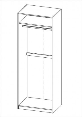 Шкаф ПЕГАС двухдверный, цвет Дуб Сонома в Когалыме - kogalym.ok-mebel.com | фото 3