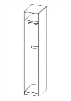 Шкаф ПЕГАС однодверный, цвет Дуб Сонома в Когалыме - kogalym.ok-mebel.com | фото 3