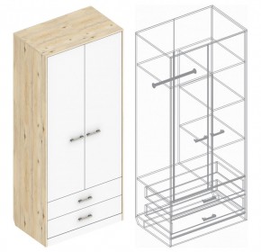 Шкаф "Милана" 2-х створчатый с 2 ящиками в Когалыме - kogalym.ok-mebel.com | фото 3