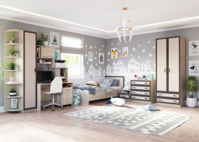 НАОМИ Шкаф 1 створчатый с полками и штангой в Когалыме - kogalym.ok-mebel.com | фото 2