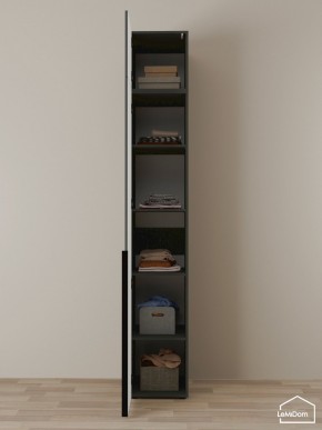 Шкаф с антресолью Linnea MHR-1A-2 2450х400х510 (Графит-М 11.1.25) в Когалыме - kogalym.ok-mebel.com | фото 4