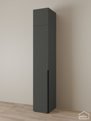Шкаф с антресолью Linnea MHR-1A-4 2450х400х510 (Графит-М 11.1.25) в Когалыме - kogalym.ok-mebel.com | фото