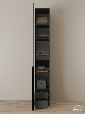Шкаф с антресолью Linnea MHR-1A-4 2450х400х510 (Графит-М 11.1.25) в Когалыме - kogalym.ok-mebel.com | фото 4