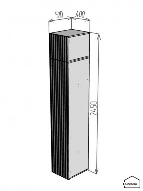 Шкаф с антресолью Linnea MHR-1POA-4 2450х400х510 (Белый-М 11.1.2) в Когалыме - kogalym.ok-mebel.com | фото 2