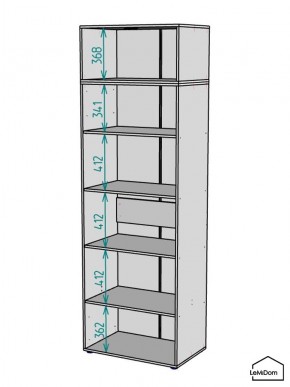 Шкаф с антресолью Linnea MHR-2A-2 2450х800х510 (Белый-М 11.1.2) в Когалыме - kogalym.ok-mebel.com | фото 3