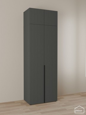 Шкаф с антресолью Linnea MHR-2A-2 2450х800х510 (Графит-М 11.1.25) в Когалыме - kogalym.ok-mebel.com | фото