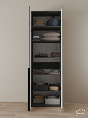 Шкаф с антресолью Linnea MHR-2A-2 2450х800х510 (Графит-М 11.1.25) в Когалыме - kogalym.ok-mebel.com | фото 4