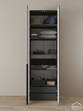 Шкаф с антресолью Linnea MHR-2A-3 2450х800х510 (Графит-М 11.1.25) в Когалыме - kogalym.ok-mebel.com | фото 5