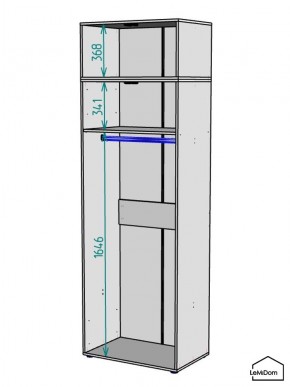 Шкаф с антресолью Linnea MHR-2POA-1 2450х800х510 (Белый-М 11.1.1) в Когалыме - kogalym.ok-mebel.com | фото 3