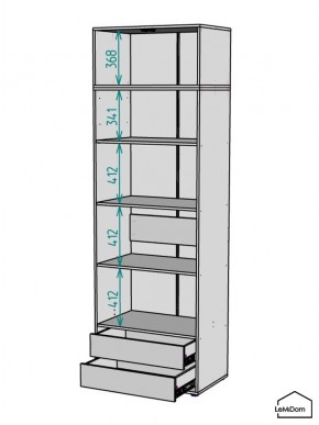 Шкаф с антресолью Linnea MHR-2POA-4 2450х800х510 (Белый-М 11.1.2) в Когалыме - kogalym.ok-mebel.com | фото 3