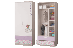 Шкаф для одежды с 2 ящиками Адель в Когалыме - kogalym.ok-mebel.com | фото 1