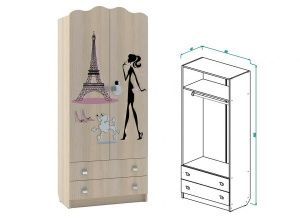 Шкаф для одежды с ящиками Париж в Когалыме - kogalym.ok-mebel.com | фото 1