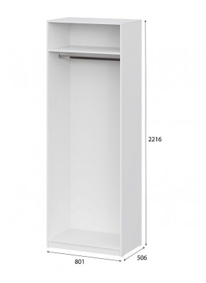Шкаф ШК-5 (800) Белый текстурный в Когалыме - kogalym.ok-mebel.com | фото 4