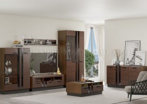 МАГНОЛИЯ Шкаф-стекло высокий (Дерево/орех) в Когалыме - kogalym.ok-mebel.com | фото 3