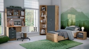 МАРТИНА Шкаф угловой (Графит/Дуб крафт) в Когалыме - kogalym.ok-mebel.com | фото 3