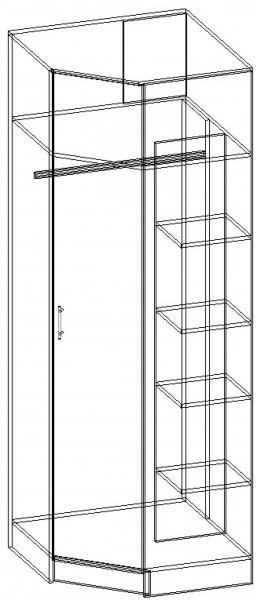 СОФИЯ Шкаф УГЛОВОЙ (венге/дуб белфорт) в Когалыме - kogalym.ok-mebel.com | фото 3