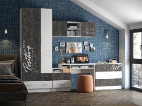 ВЕГА NEW Позитив Шкаф (Бетон темный/белый) в Когалыме - kogalym.ok-mebel.com | фото 3