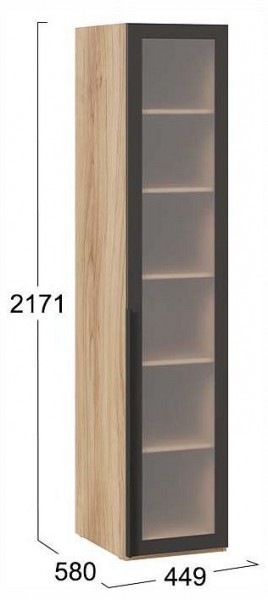 Шкаф-витрина Порто СМ-393.07.008 в Когалыме - kogalym.ok-mebel.com | фото 3