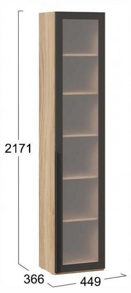 Шкаф-витрина Порто СМ-393.07.213 в Когалыме - kogalym.ok-mebel.com | фото 4