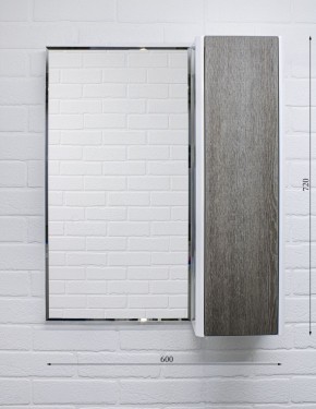 Шкаф-зеркало Uno 60 Дуб серый левый/правый Домино (DU1503HZ) в Когалыме - kogalym.ok-mebel.com | фото 7