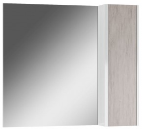 Шкаф-зеркало Uno 80 Дуб серый левый/правый Домино (DU1504HZ) в Когалыме - kogalym.ok-mebel.com | фото