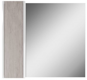 Шкаф-зеркало Uno 80 Дуб серый левый/правый Домино (DU1504HZ) в Когалыме - kogalym.ok-mebel.com | фото 2