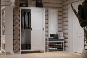 Скамья 85 Кантри для обуви, массив сосны, цвет белый в Когалыме - kogalym.ok-mebel.com | фото 4