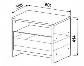 Спальный гарнитур МСП-1 (Ясень Анкор светлый) 1400 в Когалыме - kogalym.ok-mebel.com | фото 6