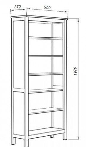 Стеллаж 00 Кантри, массив сосны, цвет белый в Когалыме - kogalym.ok-mebel.com | фото 3