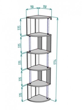 Стеллаж Maria S113-MA (Белый) в Когалыме - kogalym.ok-mebel.com | фото 3