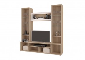 Стенка АНТАЛИЯ 2 (Сонома/Белый софт) в Когалыме - kogalym.ok-mebel.com | фото 2