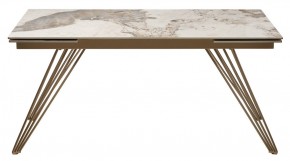 Стол ACERRA NEW 160 GLOSS LUXURY PANDORA SOLID CERAMIC/ каркас цвета шампань, ®DISAUR в Когалыме - kogalym.ok-mebel.com | фото 11