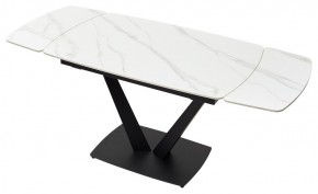 Стол ALATRI 120 MATT WHITE MARBLE SOLID CERAMIC / BLACK, ®DISAUR в Когалыме - kogalym.ok-mebel.com | фото 4
