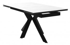 Стол BELLUNO 160 MARBLES KL-99 Белый мрамор матовый, итальянская керамика/ черный каркас, ®DISAUR в Когалыме - kogalym.ok-mebel.com | фото 2