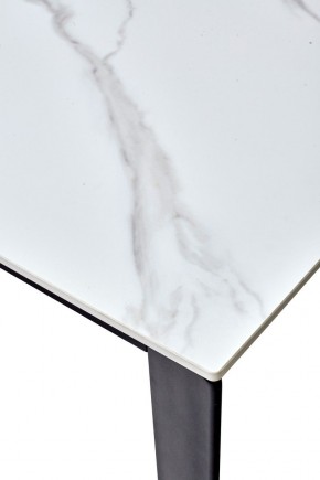 Стол CORNER 120 MATT WHITE MARBLE SOLID CERAMIC / BLACK, ®DISAUR в Когалыме - kogalym.ok-mebel.com | фото 3