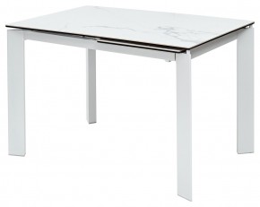 Стол CORNER 120 MATTE STATUARIO Белый мрамор матовый керамика, стекло/ белый каркас, ®DISAUR в Когалыме - kogalym.ok-mebel.com | фото 2