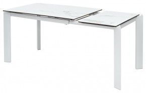 Стол CORNER 120 MATTE STATUARIO Белый мрамор матовый керамика, стекло/ белый каркас, ®DISAUR в Когалыме - kogalym.ok-mebel.com | фото 4