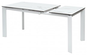 Стол CORNER 120 MATTE STATUARIO Белый мрамор матовый керамика, стекло/ белый каркас, ®DISAUR в Когалыме - kogalym.ok-mebel.com | фото 5