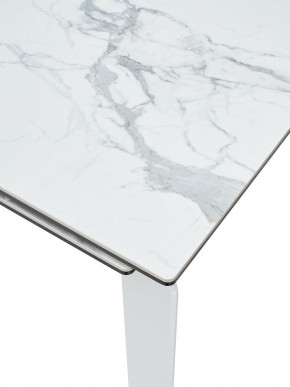 Стол CORNER 120 MATTE STATUARIO Белый мрамор матовый керамика, стекло/ белый каркас, ®DISAUR в Когалыме - kogalym.ok-mebel.com | фото 6