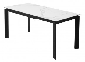 Стол CORNER 120 MATTE STATUARIO Белый мрамор матовый керамика, стекло/ черный каркас, ®DISAUR в Когалыме - kogalym.ok-mebel.com | фото 5