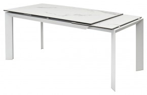 Стол CREMONA 140 HIGH GLOSS STATUARIO Белый мрамор глянцевый, керамика/ белый каркас, ®DISAUR в Когалыме - kogalym.ok-mebel.com | фото 7