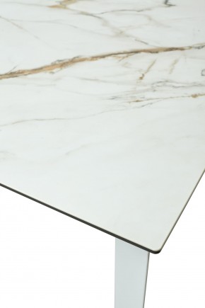 Стол CREMONA 160 KL-188 Контрастный мрамор / белый каркас, ®DISAUR в Когалыме - kogalym.ok-mebel.com | фото 4